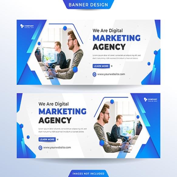 Digital Marketing Agency Corporate Social Media Web Banner Facebook Cover Photo Design Template