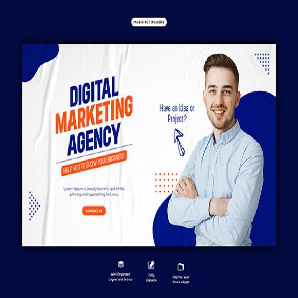 Digital Marketing Agency Corporate Web Banner Template