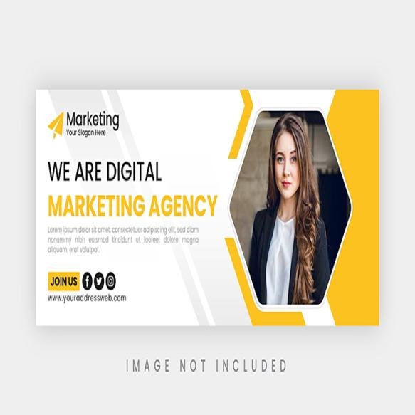 Digital Marketing Agency Facebook Cover Page Instagram Web Banner Template