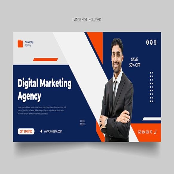 Digital Marketing Agency Social Media Facebook Cover Template Design