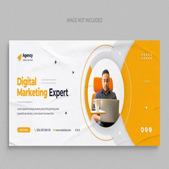 Digital Marketing Agency Social Media Instagram Web Banner Facebook Cover Template