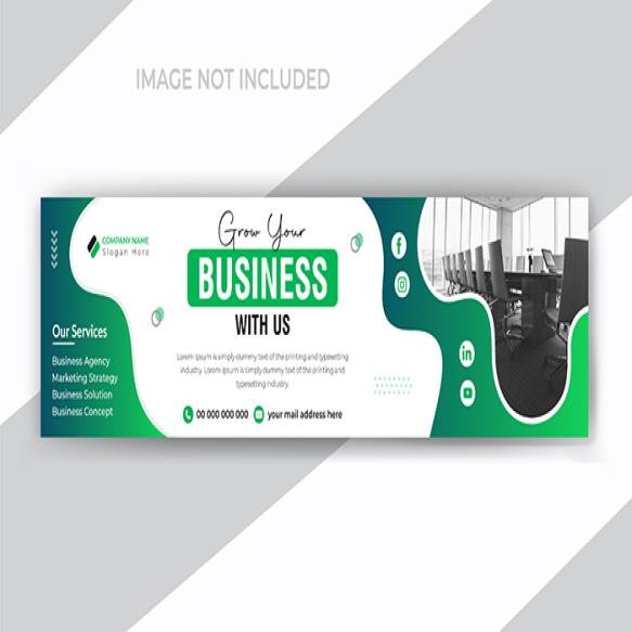 Digital Marketing Agency Social Media Linkedin Cover Web Banner Template Design
