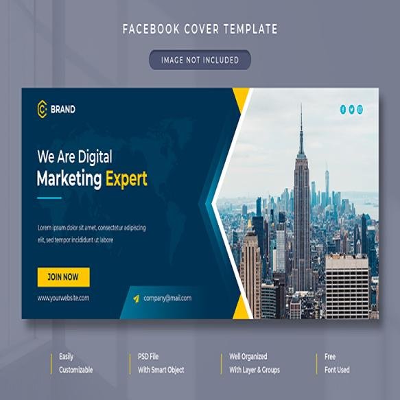 Digital Marketing Corporate Business Agency Facebook Cover Web Banner Template