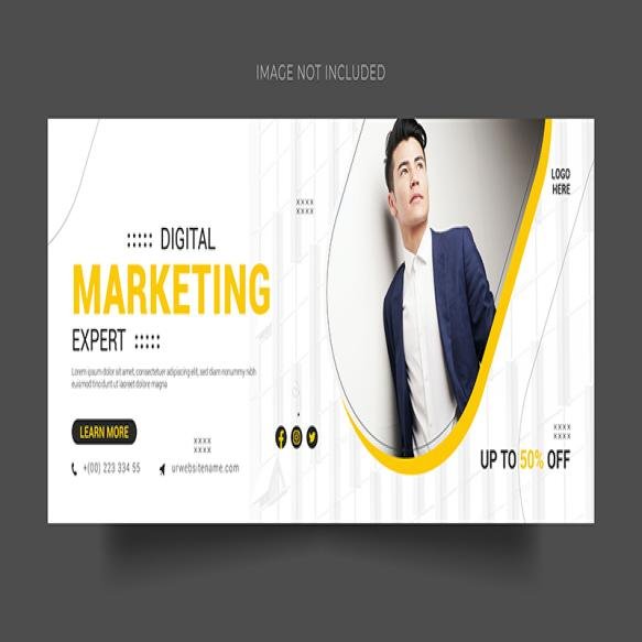 Digital Marketing Facebook Cover Social Media Post Banner Template