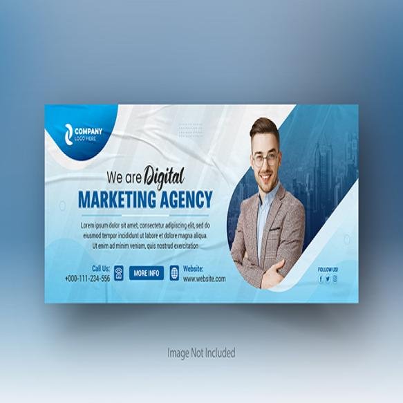 Digital Marketing Facebook Cover Social Media Post Web Banner Template