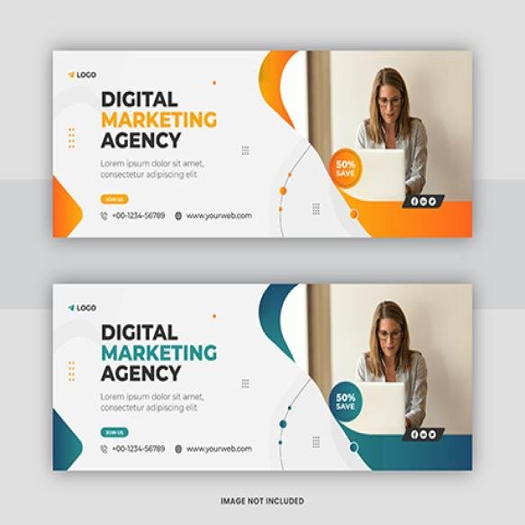 Digital Marketing Facebook Cover Template Design