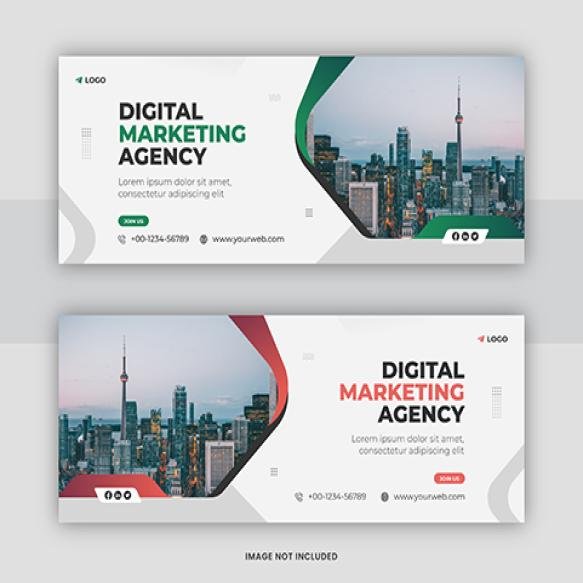 Digital Marketing Facebook Timeline Cover Template Design