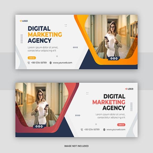 Digital Marketing Social Media Facebook Cover Template Design