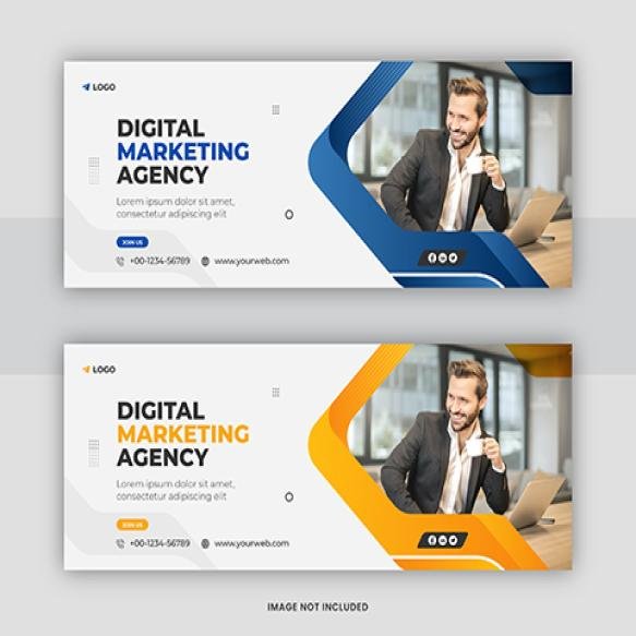 Digital Marketing Social Media Facebook Timeline Cover Template Design