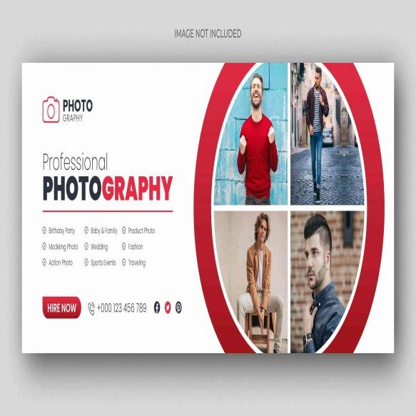 Digital Photography Services Facebook Cover Web Banner Template