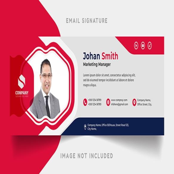 Email Signature Email Footer Creative Social Media Facebook Cover Template