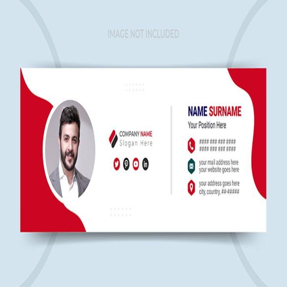 Email Signature Template Design Email Footer Social Media Cover