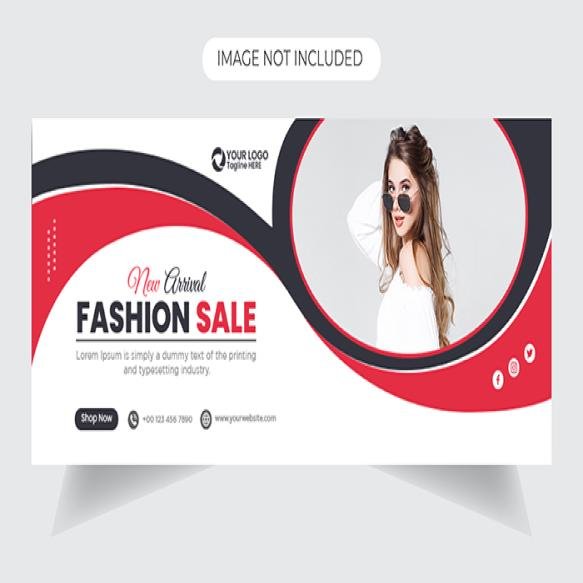 Fashion Sale Banner Social Media Facebook Cover Template