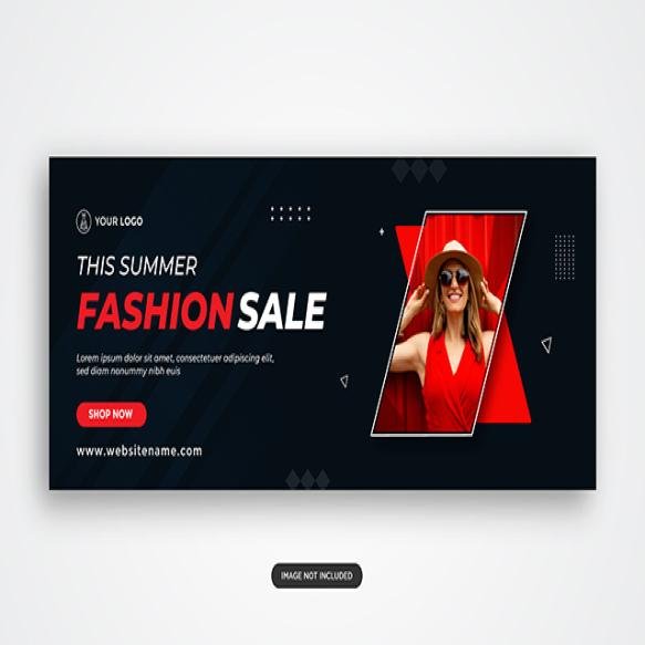 Fashion Sale Banner Social Media Facebook Cover Web Advertising Premium Vector