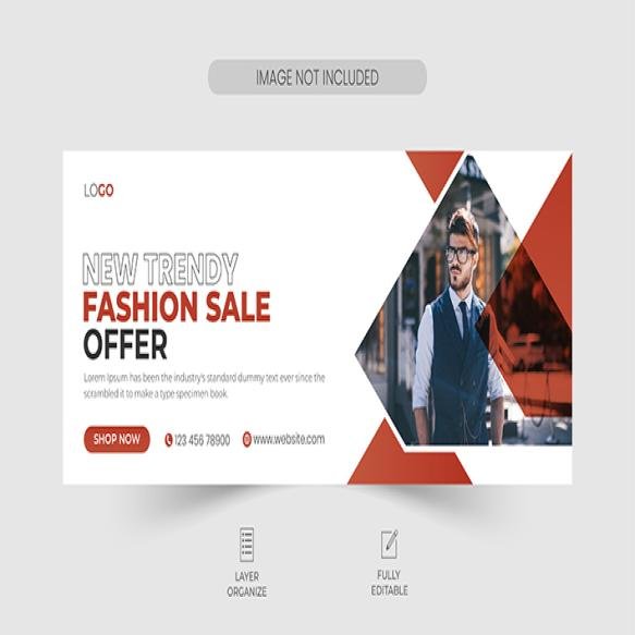 Fashion Sale Facebook Cover Design Web Banner Social Media Cover Template