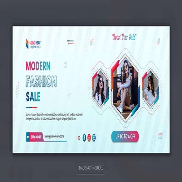 Fashion Sale New Social Media Facebook Cover Post Design New Web Banner Post Design Template