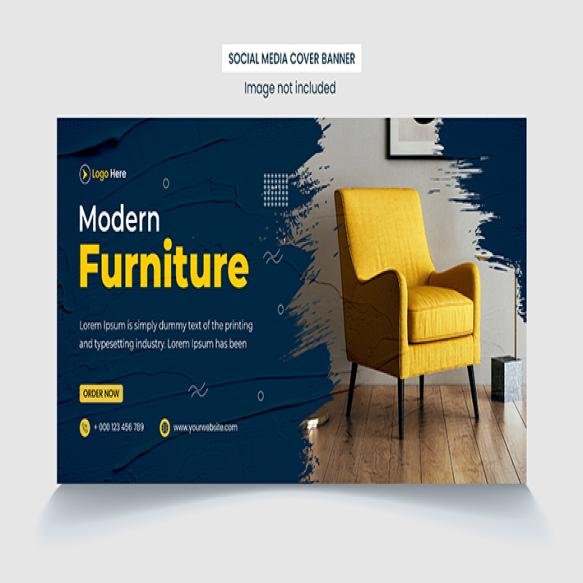 Furniture Facebook Cover Page Banner Web Banner Template Premium Vector