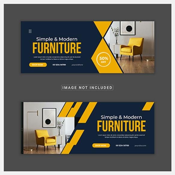 Furniture Facebook Cover Page Web Banner Design