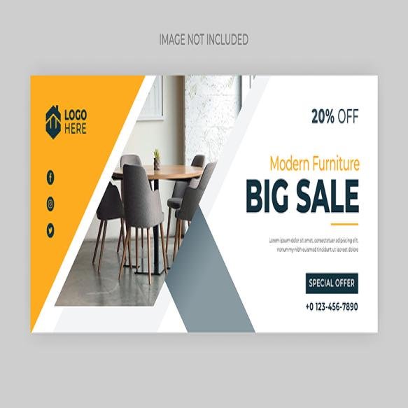 Furniture Facebook Cover Page Web Banner Design Template