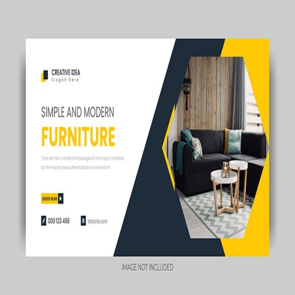 Furniture Facebook Cover Social Media Banner Template Premium Vector