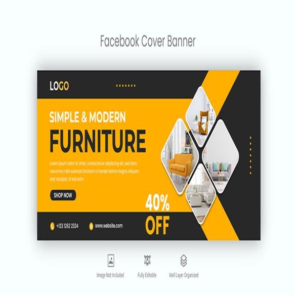 Furniture Facebook Cover Web Banner Template