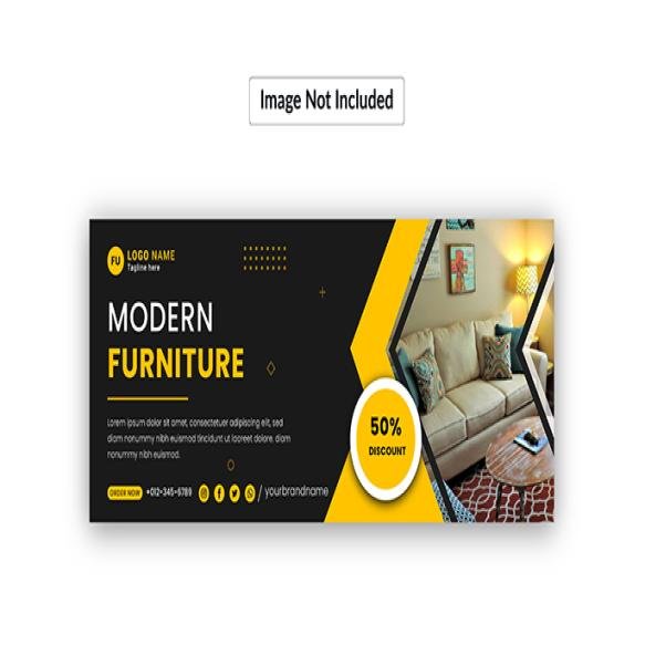 Furniture Facebook Cover Web Banner Template Premium Vector