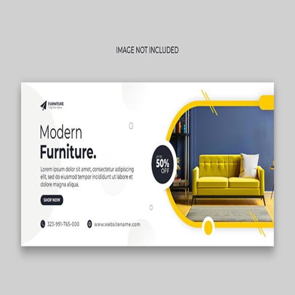 Furniture Fakebook Cover Web Banner Template