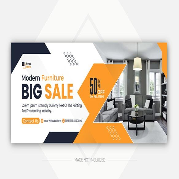 Furniture Sale Facebook Cover Profile Template Design