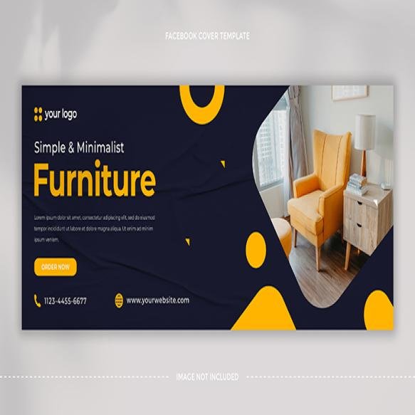Furniture Sale Facebook Cover Template Design