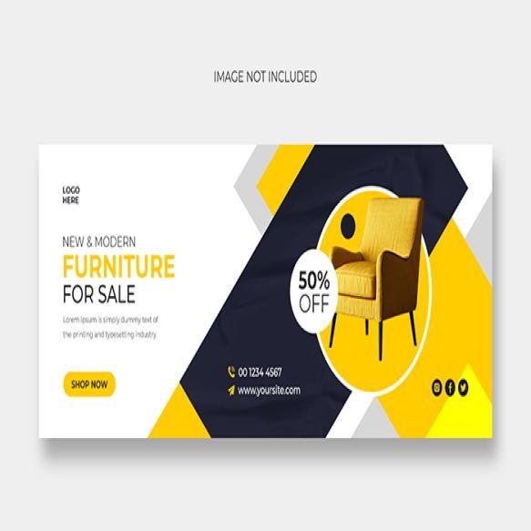 Furniture Sale Facebook Cover Web Banner Template