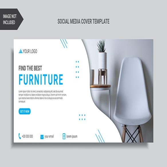 Furniture Social Media Cover Flat Design Web Banner