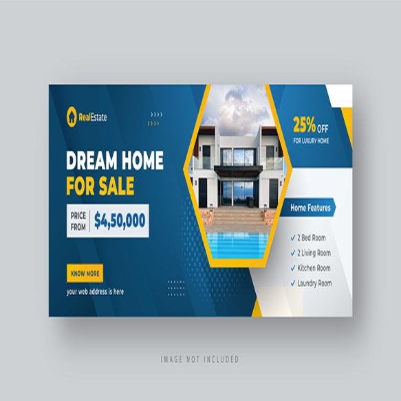 Home Sale Facebook Cover Web Banner Template