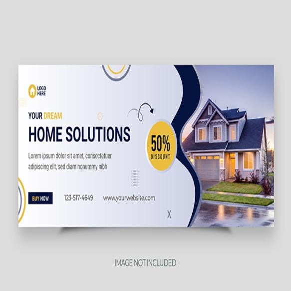 Home Solutions Company Web Facebook Banner Template