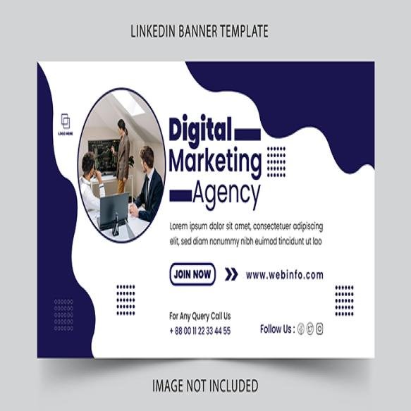 Linkedin Banner Premium Vector Template