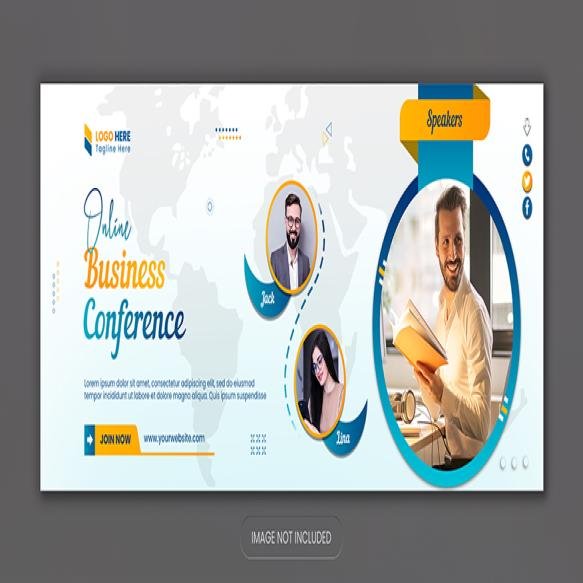 Live Business Conference New Corporate Social Media Design Facebook Cover Design Template