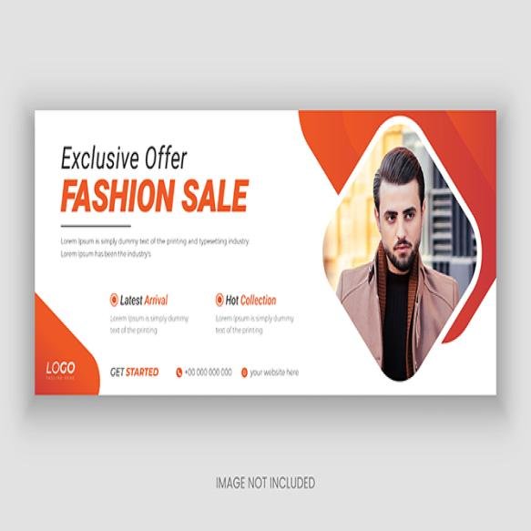 Luxurious Black Friday Fashion Sale Social Media Web Banner Design