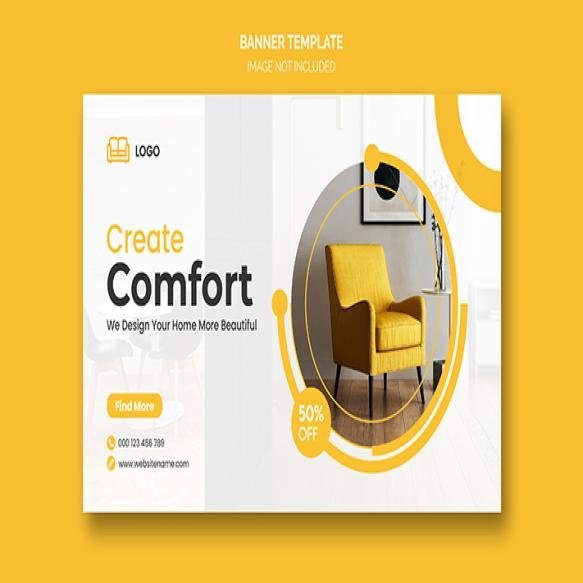 Minimal Interior Design Web Banner Templates