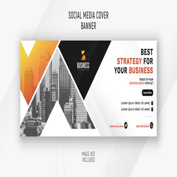Modern Business Advertisement Social Media Cover Web Banner Ad Minimal Design