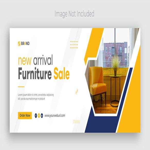 Modern Furniture Facebook Cover Page Web Banner Design Template