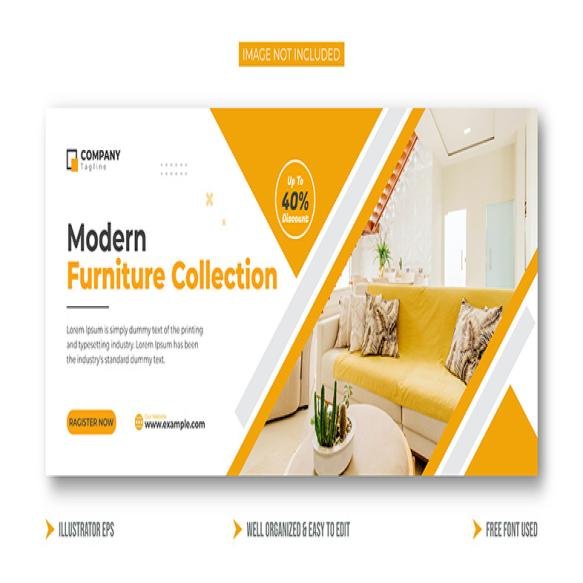 Modern Furniture Sale Facebook Cover Web Banner Template (1)