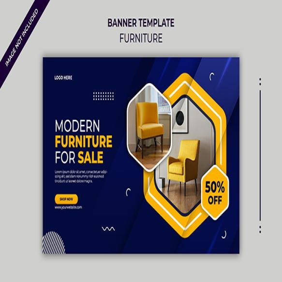Modern Furniture Sale Web Banner Instagram Banner Template