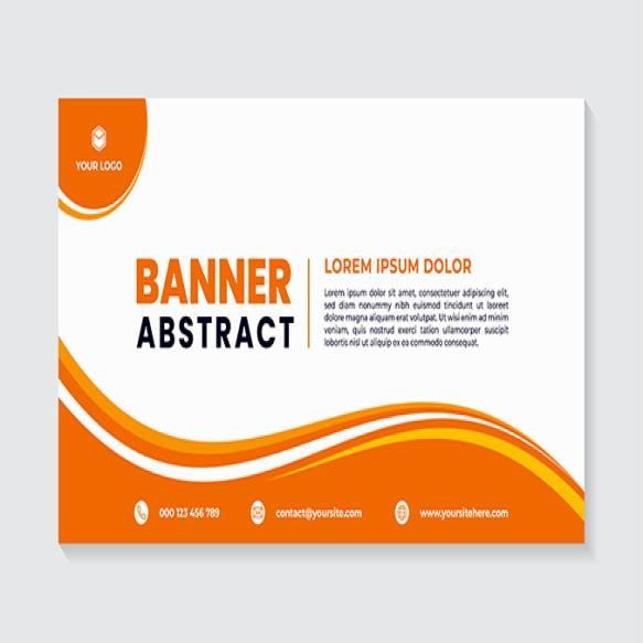 Modern Orange Yellow Wave Abstract Banner Design White Background