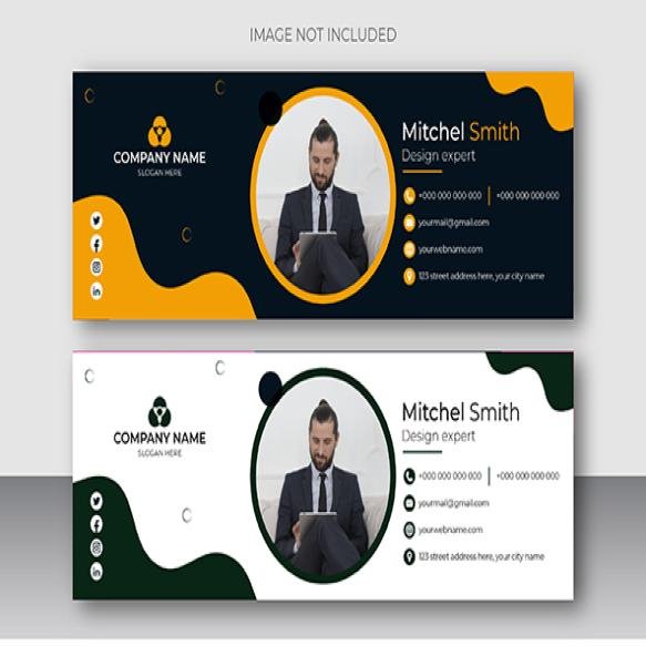 Personal Email Signature Design Social Media Cover Template