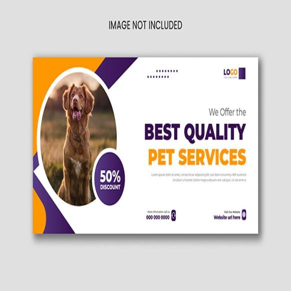 Pet Care Center Social Media Cover Web Banner Template