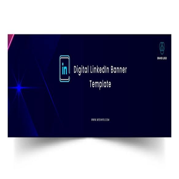Premium Linkedin Banner Cover Template Vector Minimal Design