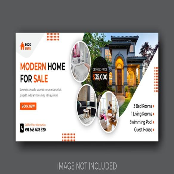 Real Estate House Property Facebook Cover Banner