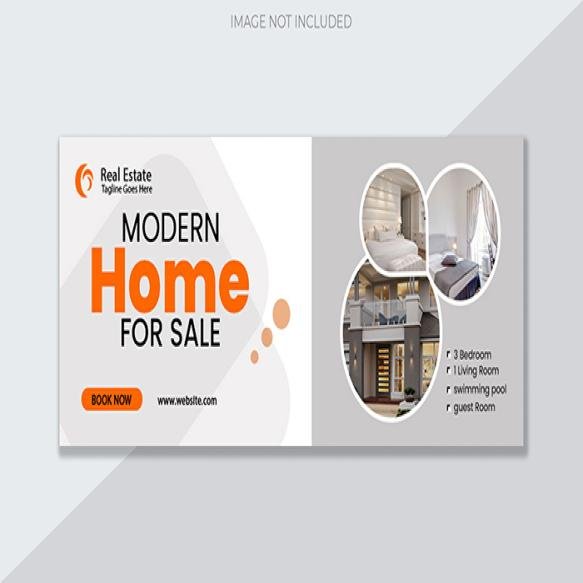 Real Estate House Property Facebook Cover Banner Template (2)