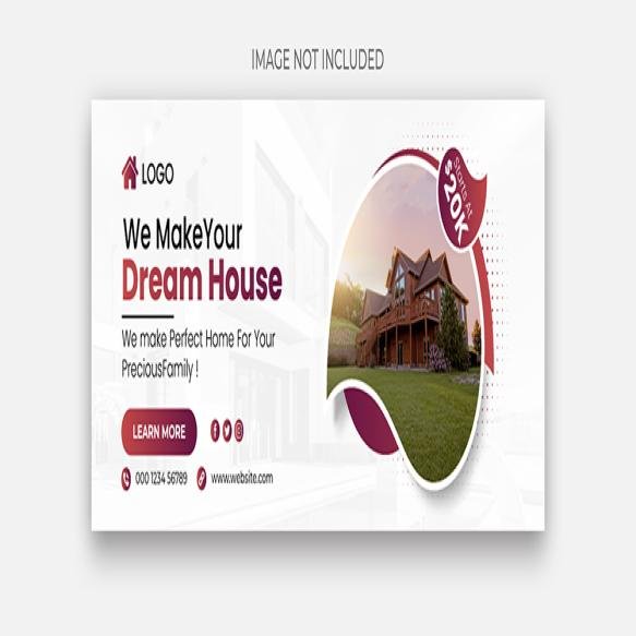 Real Estate Social Media Facebook Cover Banner Template (1)
