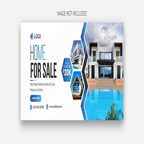 Real Estate Social Media Facebook Cover Banner Template
