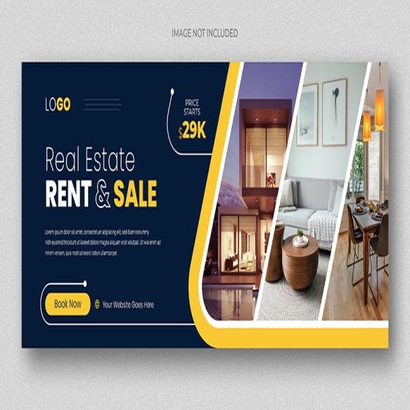 Real Estate Web Banner Social Media Facebook Cover Template